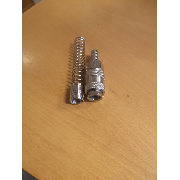 Lynkobling, hun m/fjeder til 12 mm luftslange