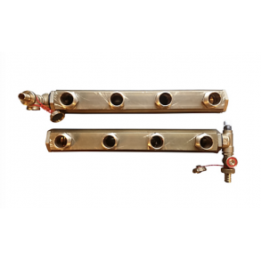 Jordvarme manifold 2 x 40mm m/kuglehaner