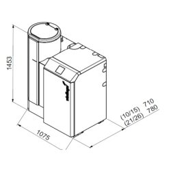 BioWin Lite 3,0  10 kw m. 107 kg silo